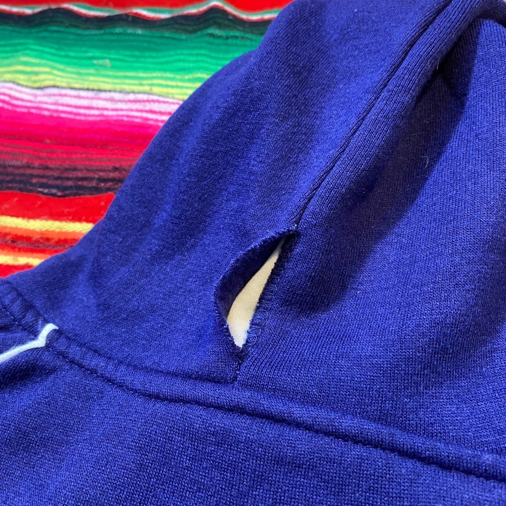 Vintage 80s New York Giants NFL Hoodie Blue Mens Medium Pullover Sweatshirt - Picture 6 of 8